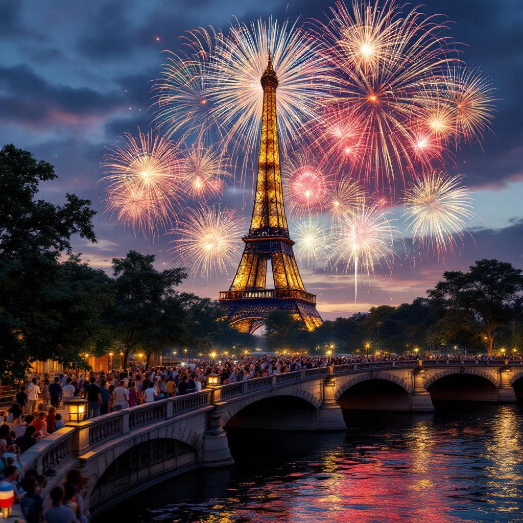 Feu d’artifice du lundi 14 juillet à Paris et en Île-de-France