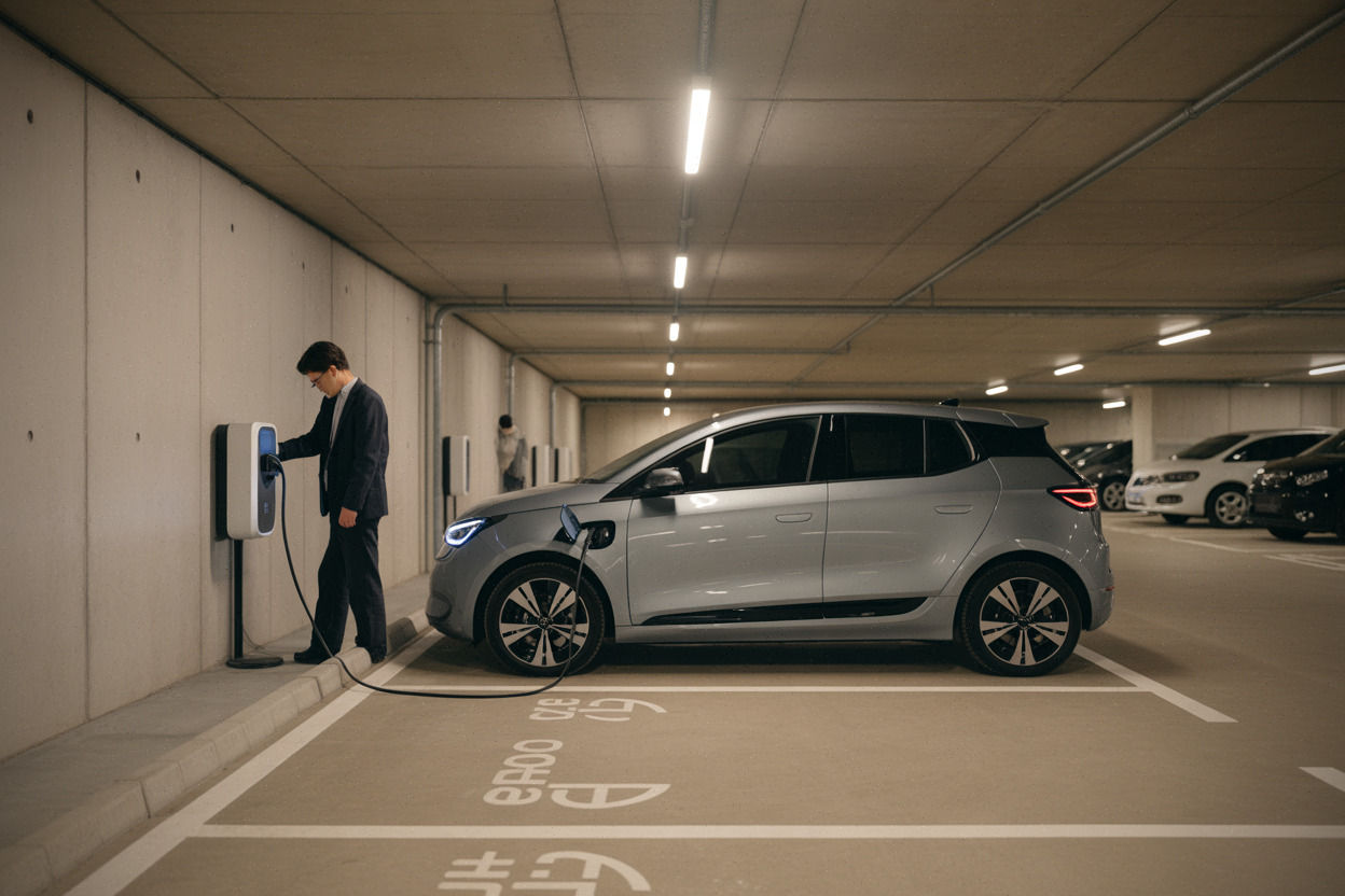 Recharge à domicile d'une voiture électrique en copropriété