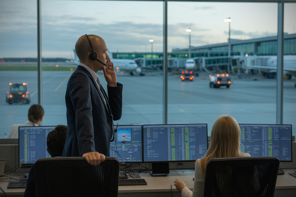 Salle de supervision aéroportuaire pendant des perturbations EasyJet estivales