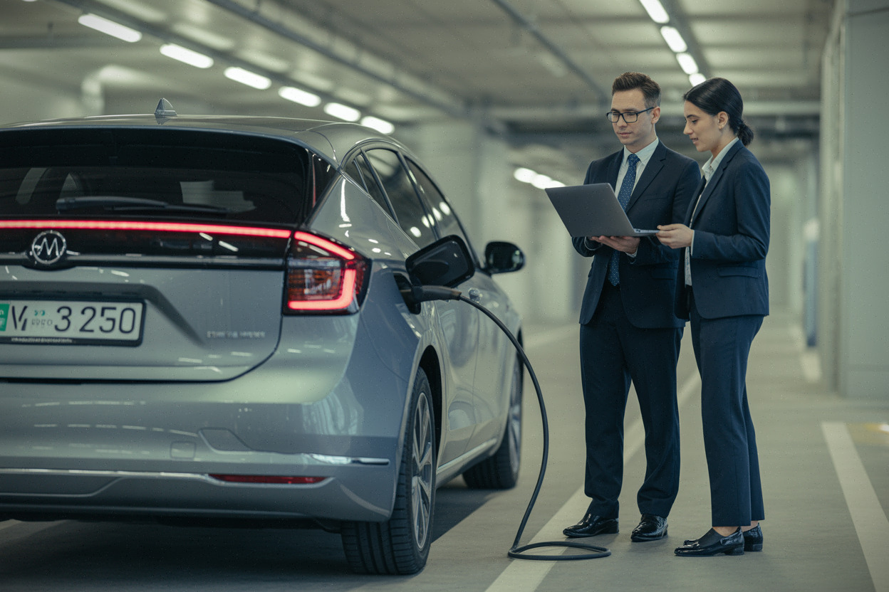 Simulation fiscale 2026 pour voiture électrique d'entreprise en flotte professionnelle