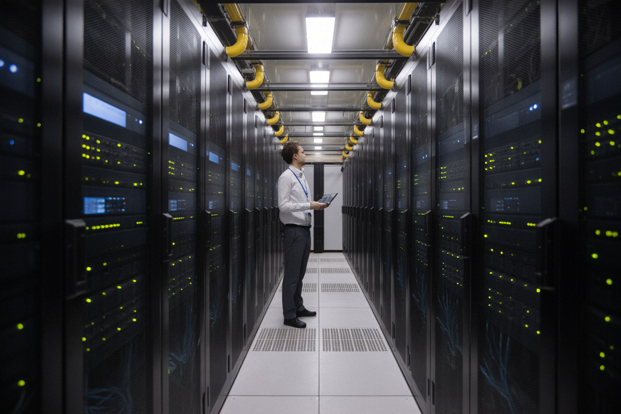 Centre de données moderne utilisant des serveurs pour applications d'intelligence artificielle