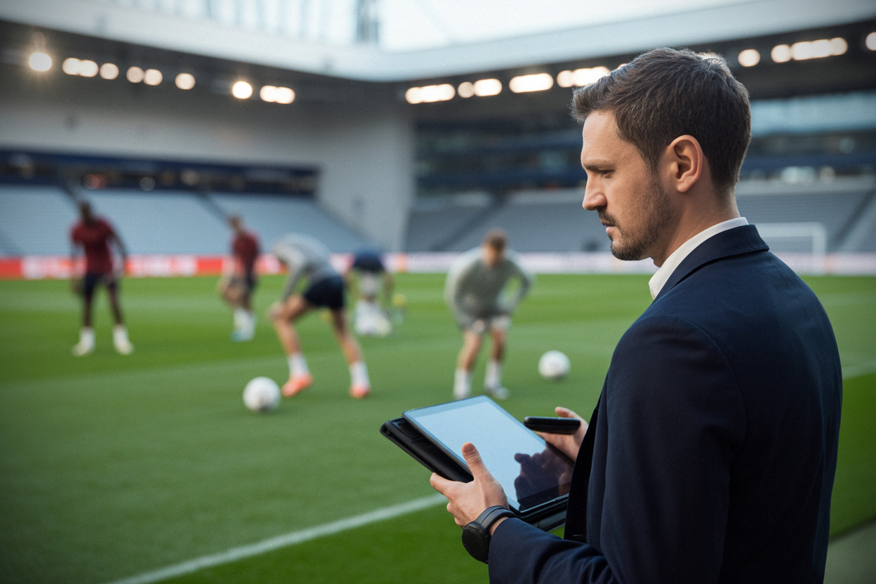 Analystes utilisant des données FIFA pour préparer un match international
